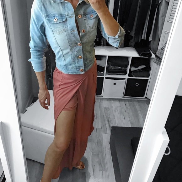 Mauve Chiffon Tulip Pants - Picture 2 of 6